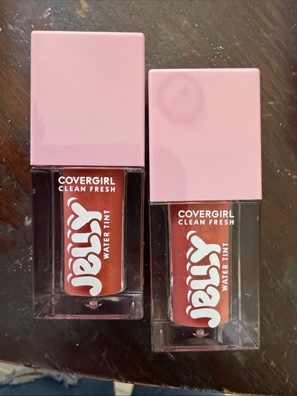 2x COVERGIRL Clean Fresh Jelly Water Tint - Pink Cap, Red Tint jelly nude 40